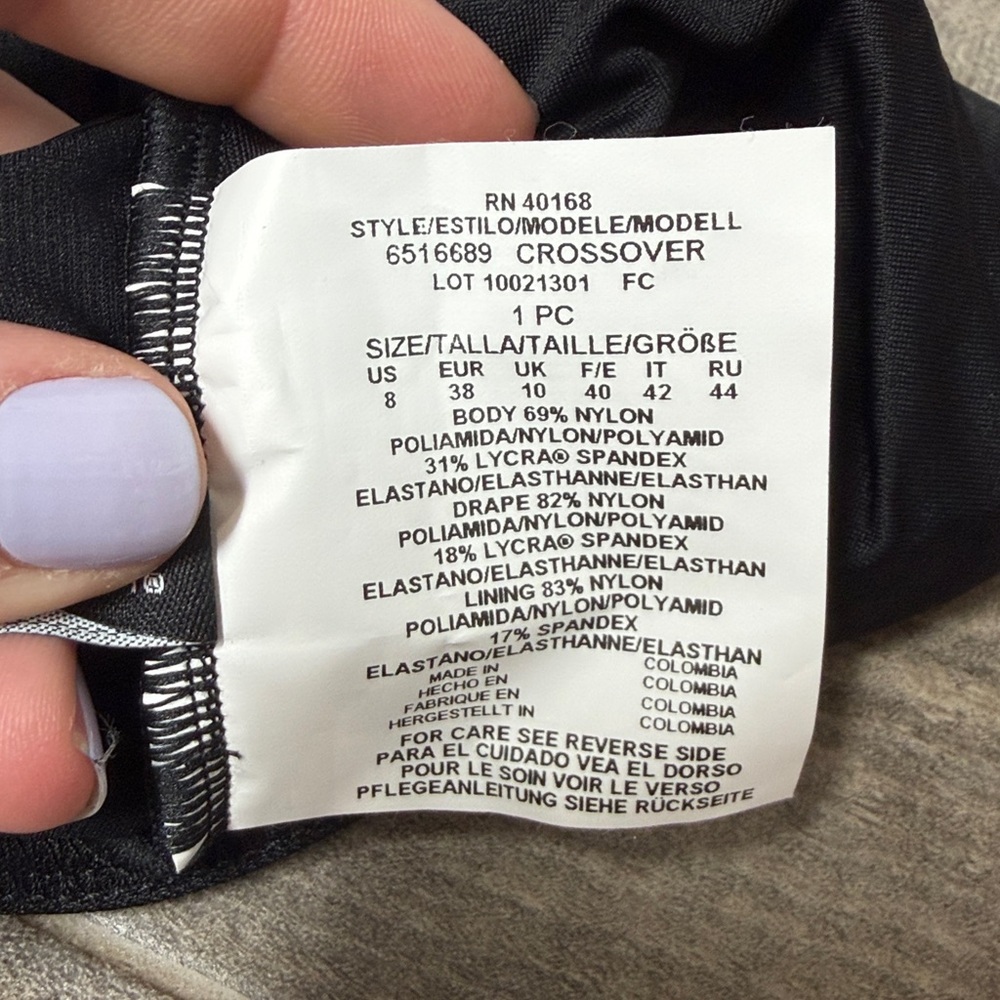 NWOT MiracleSuit Crossover with Mesh Black One Piece - Picture 9 of 9